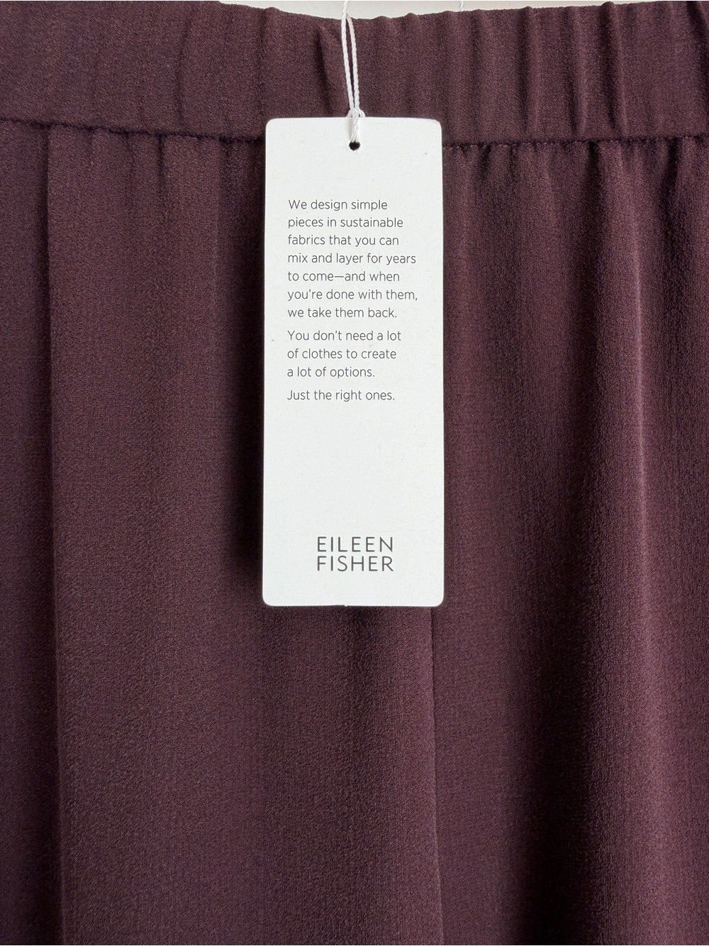 NWT Eileen Fisher Slouchy Ankle Silk Pant Machine Wash Size L - Picture 4 of 9